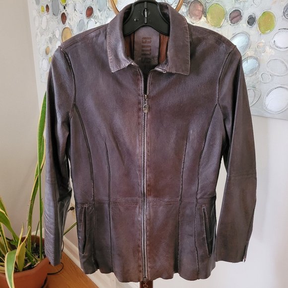 GMS-75 Italian Brown Leather Jacket US M - Picture 1 of 14
